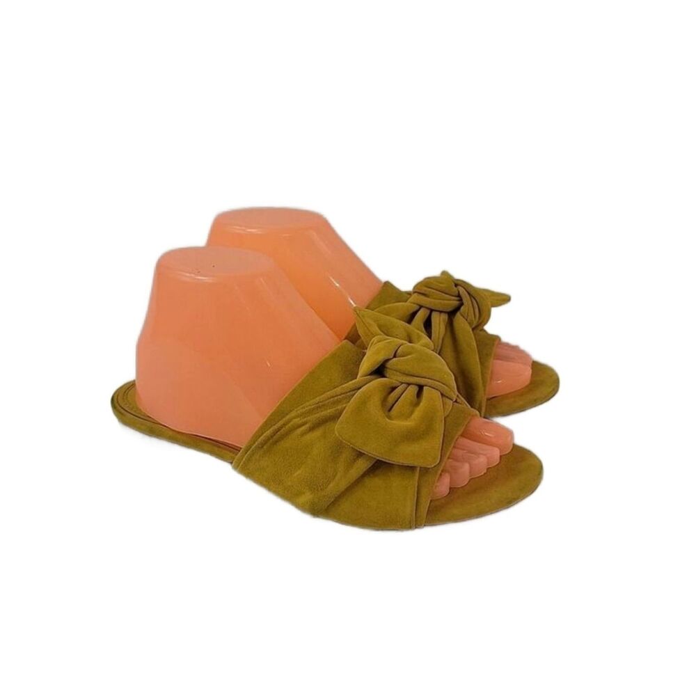 Tory Burch Annabelle Bow Top Mustard Women's Slide